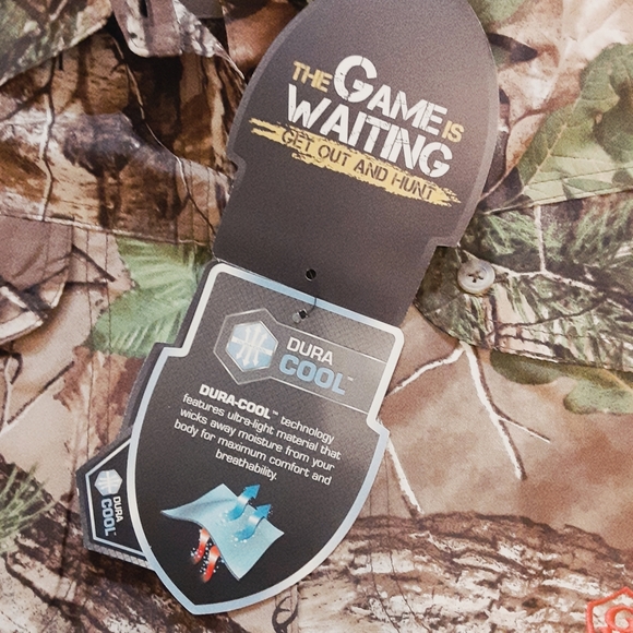 Camouflage Dura-Cool Technology Scotchguard Protect Button Down Top - Picture 16 of 16